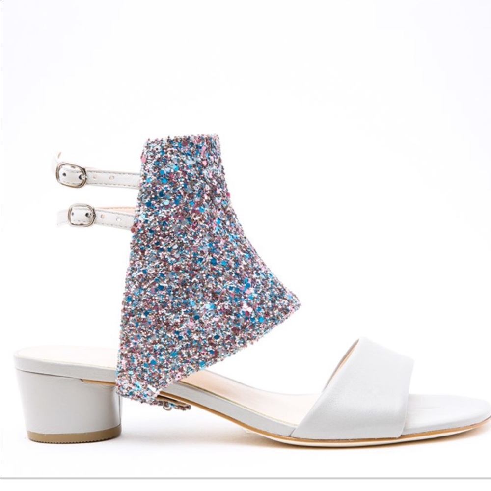 Alterre Grey Sandal & Pixel glitter.